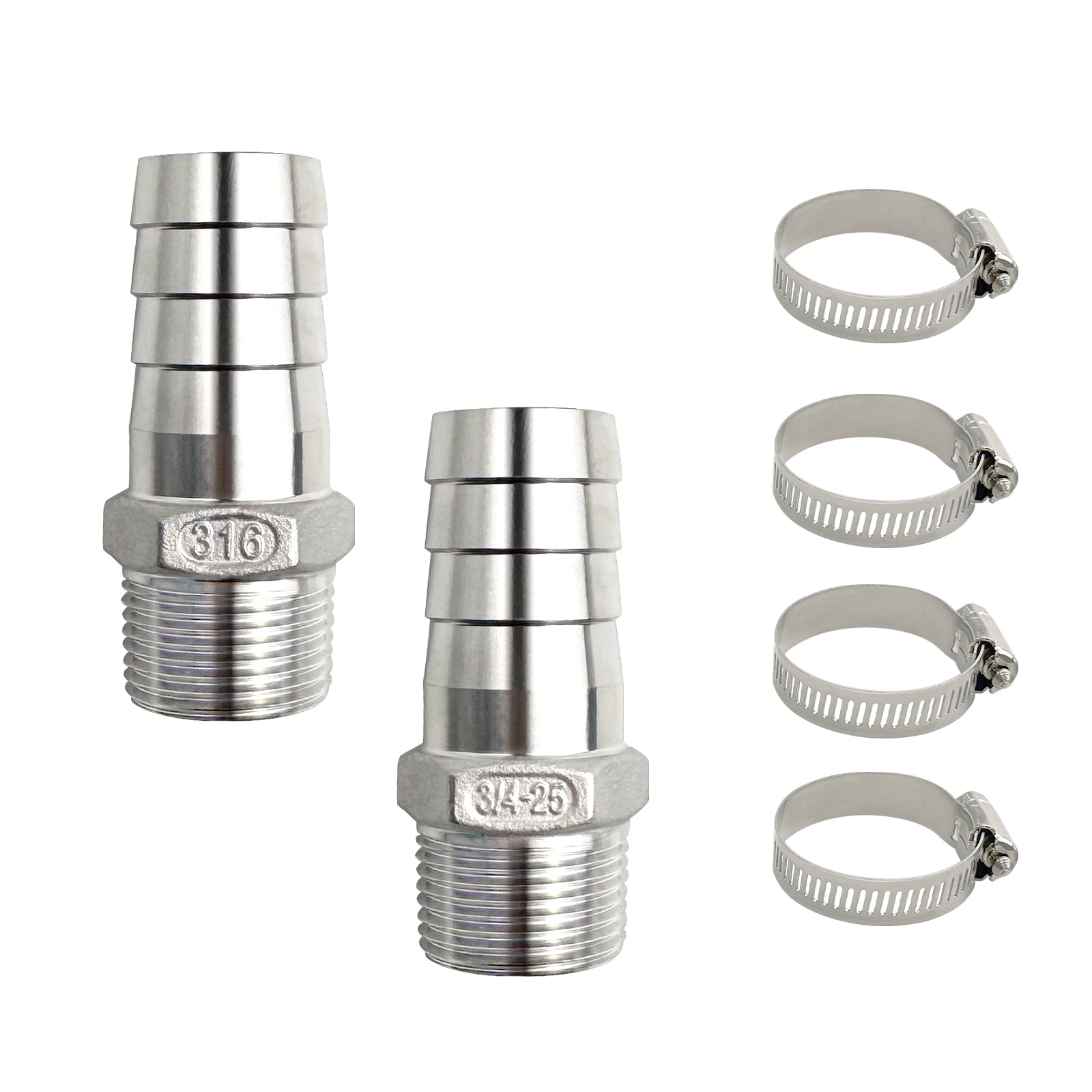 5/8" Hose Barb To 1/2" NPT Male Brass Straight Adapter Fitting – Pipe Fitting