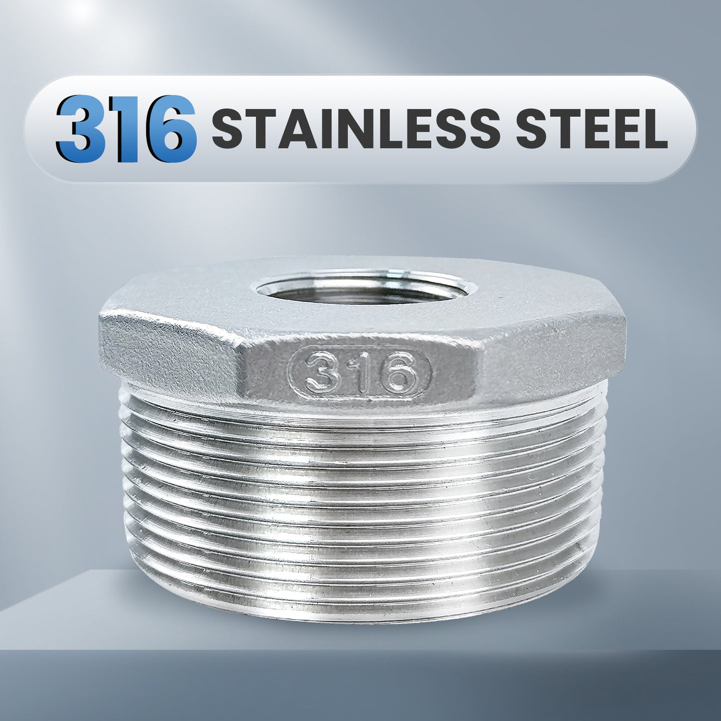 MAXKOSKO Pipe Adapter, 316 Stainless Steel, Multi-Size (1"-2" NPT), for In-Pipe Heating Cable