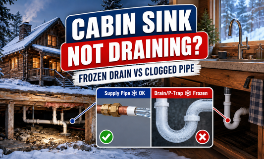 Why Is My Cabin Sink Not Draining When Water Pipes Are Not Frozen?