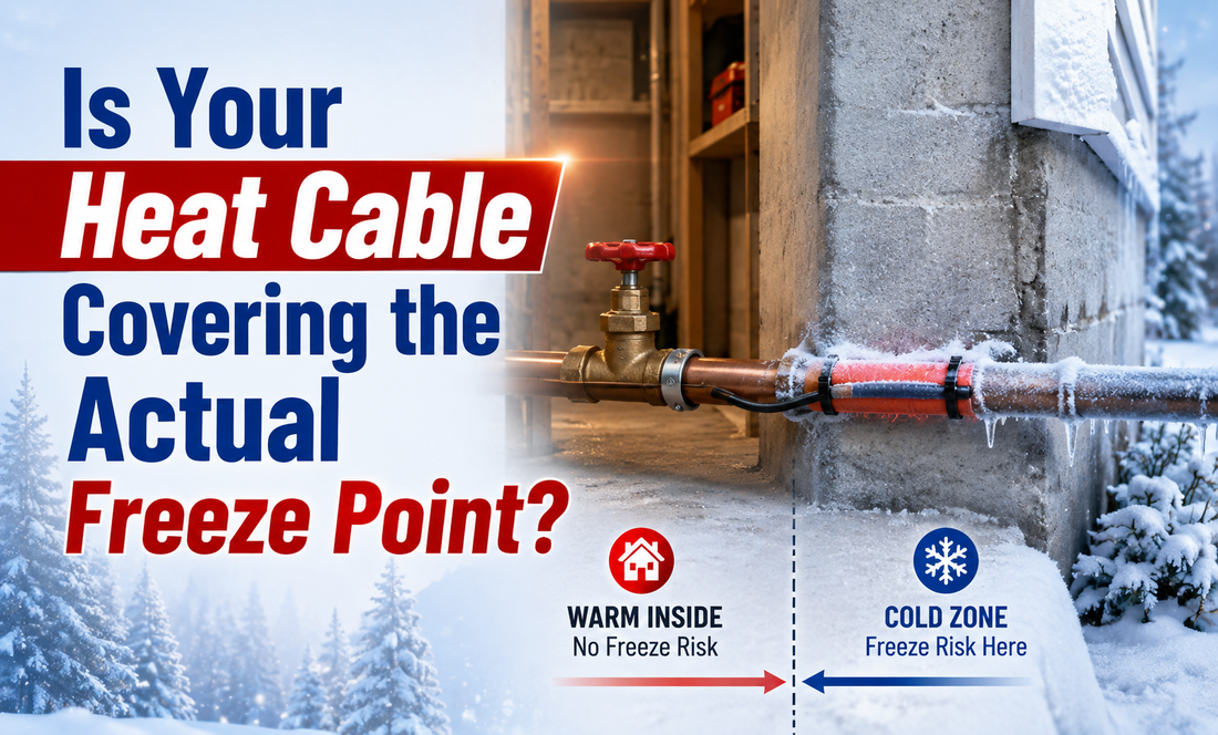 Frozen Pipe in One Spot? Make Sure Your Heat Cable Covers the Actual Freeze Point