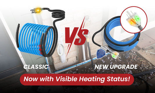 Blue vs Dual-LED Pipe Heat Cable: What’s the Difference?