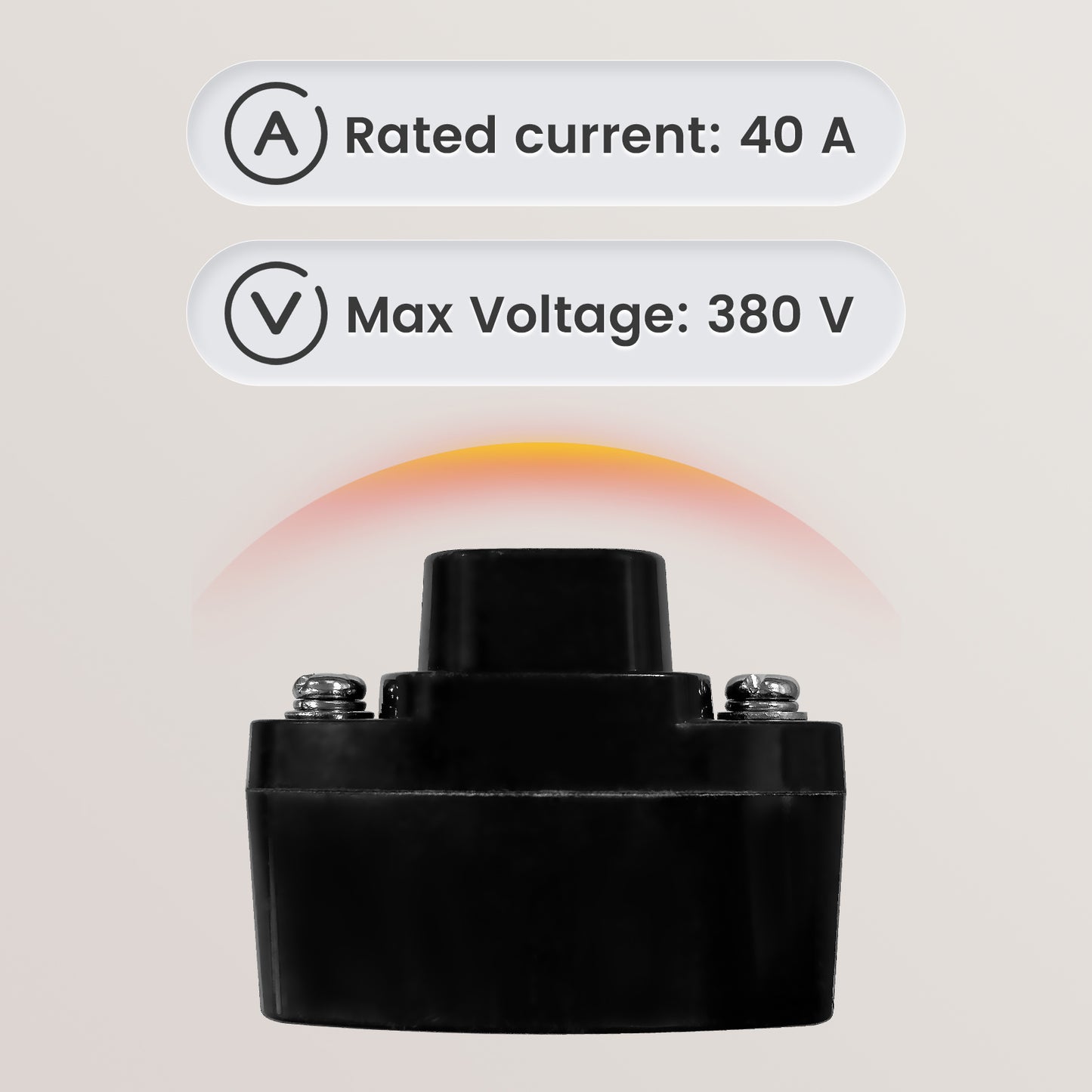 End Seal For Self-regulating Heating Tape, with a diameter of 0.3-0.5 inch (7.8-12.6 mm)