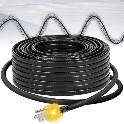 MAXKOSKO Gutter Heat Trace Cable, Self-regulating Heat Tape, 6ft Power Cold, 8W/ft