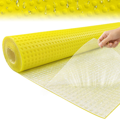 MAXKOSKO Self-Adhesive Uncoupling Membrane Roll, Peel & Stick Tile Underlayment, 1/8" Thick Waterproofing Anti-Fracture Mat for Floors