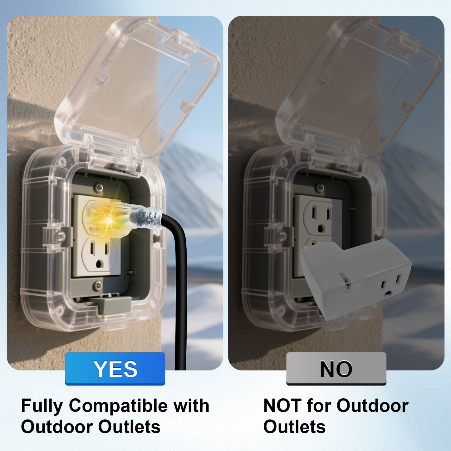 MAXKOSKO Temperature Controlled Extension Cord, Thermostat Outlet Auto On/Off Below 38°F/Over 50°F, 20" Cord