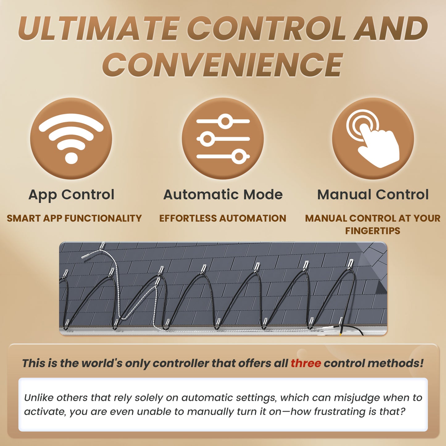 Gutter Heat Tape Controller, Automatic On/Off System, App Control, Energy Saving