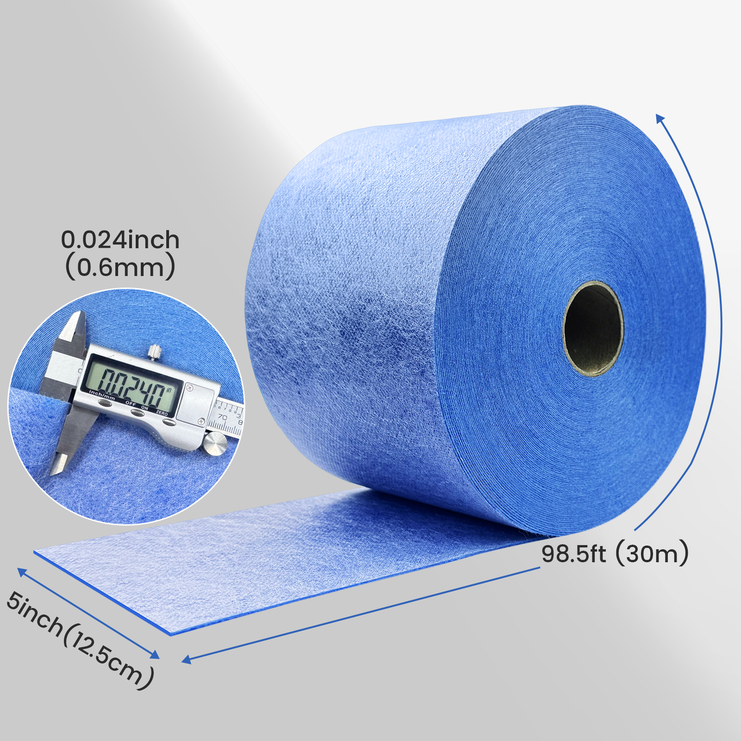 MAXKSOKO Waterproofing Membrane Tape, PE Fabric Seam Barrier for Corners and Transitions, 41 Sq Ft (98.4ft x 5in)