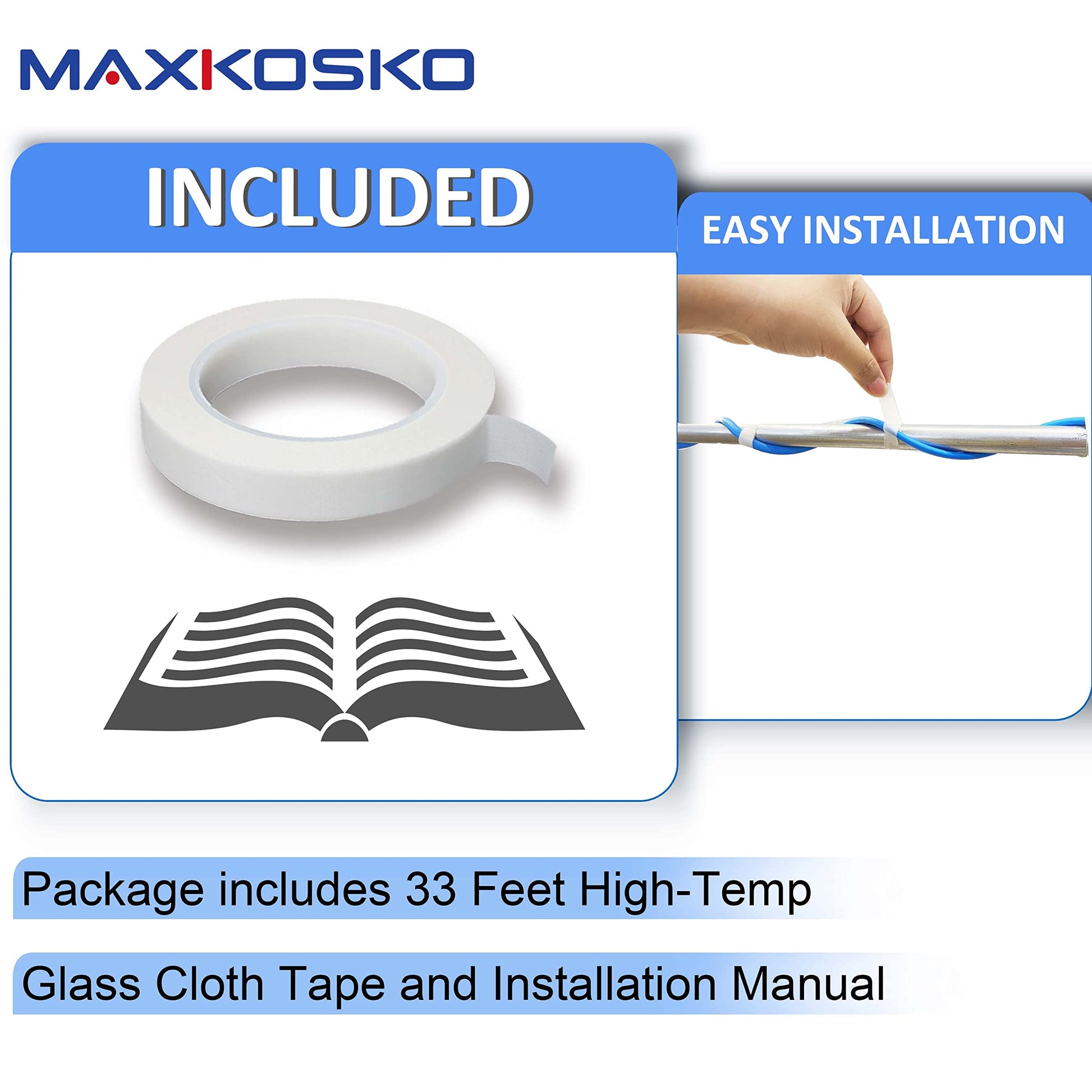 MAXKOSKO Pipe Heat Cable for Water Pipe Freeze Protection, Self-Regulating  Heat Tape for Metal And Plastic Home Pipes, Anti-Freeze Pipe Heating Trace  System 120V,5Feet - Yahoo Shopping