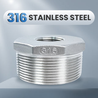 MAXKOSKO 316 Stainless Steel Pipe Adapter, Multi-Size NPT for In-Pipe Heating