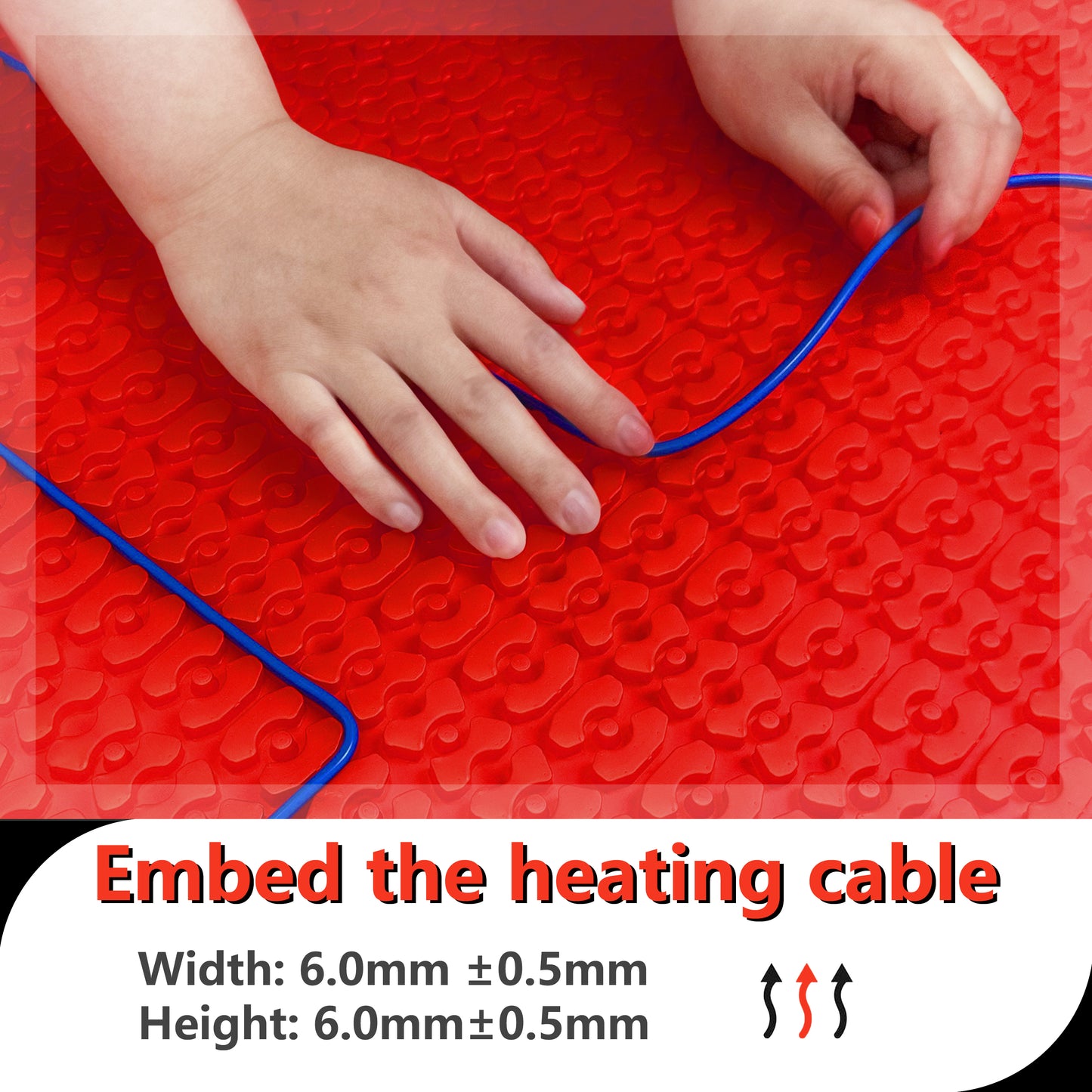 MAXKOSKO Uncoupling Membrane for Underfloor Heating Cable Installation, Waterproofing Underlayment and Crack Prevention