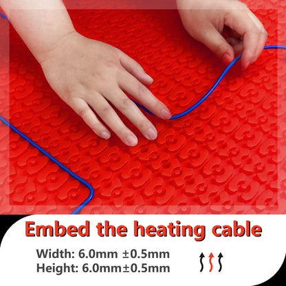 MAXKOSKO Uncoupling Membrane for Underfloor Heating Cable Installation, Waterproofing Underlayment and Crack Prevention