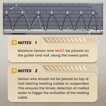 Gutter Heat Tape Controller, Automatic On/Off System, App Control, Energy Saving