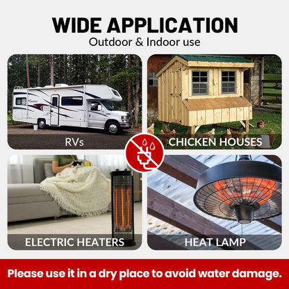 MAXKOSKO Temperature Controller Outlet, Auto On at 38°F / Off at 50°F, 100-120V / 15A