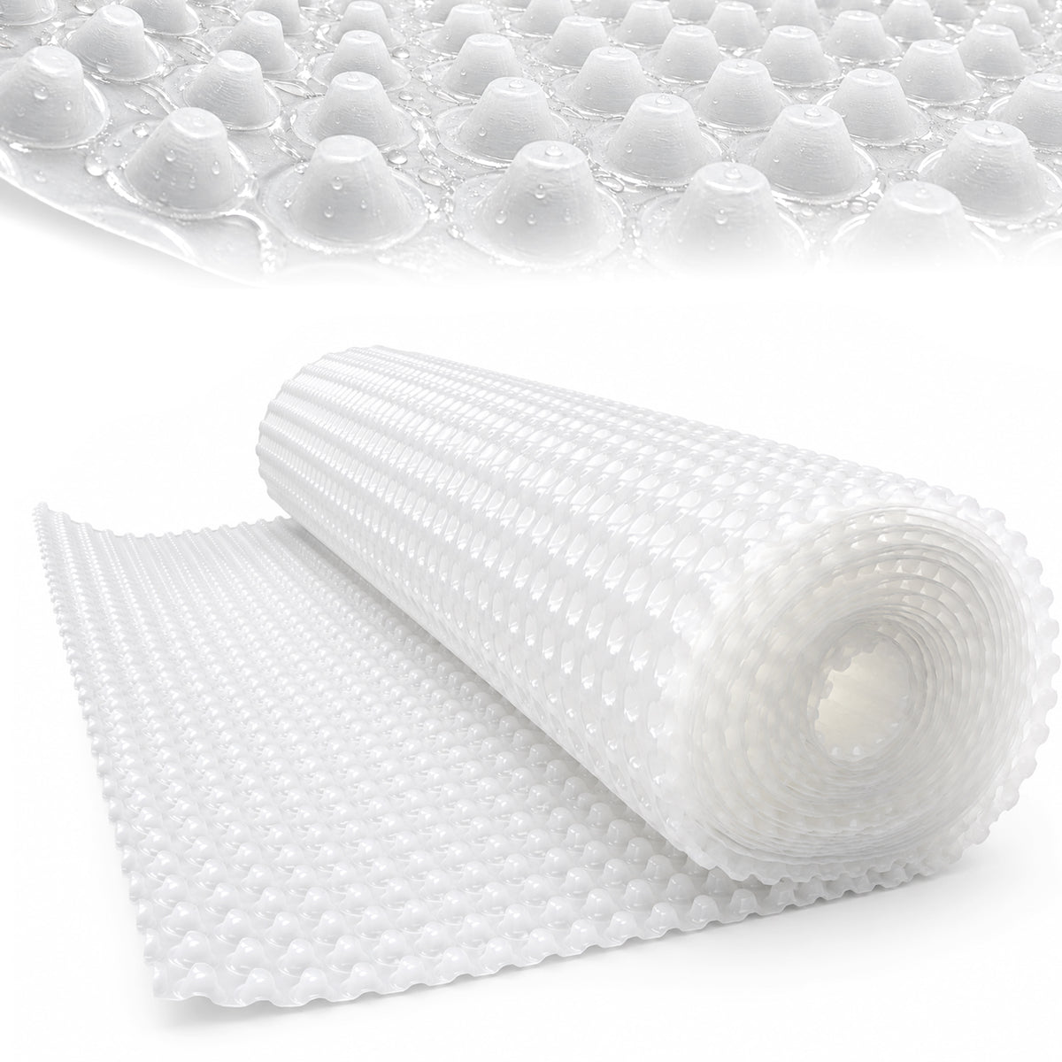 MAXKOSKO Dimple Drainage Mat for Crawl Spaces, Basements & Foundations, HDPE Vapor Barrier Underlayment