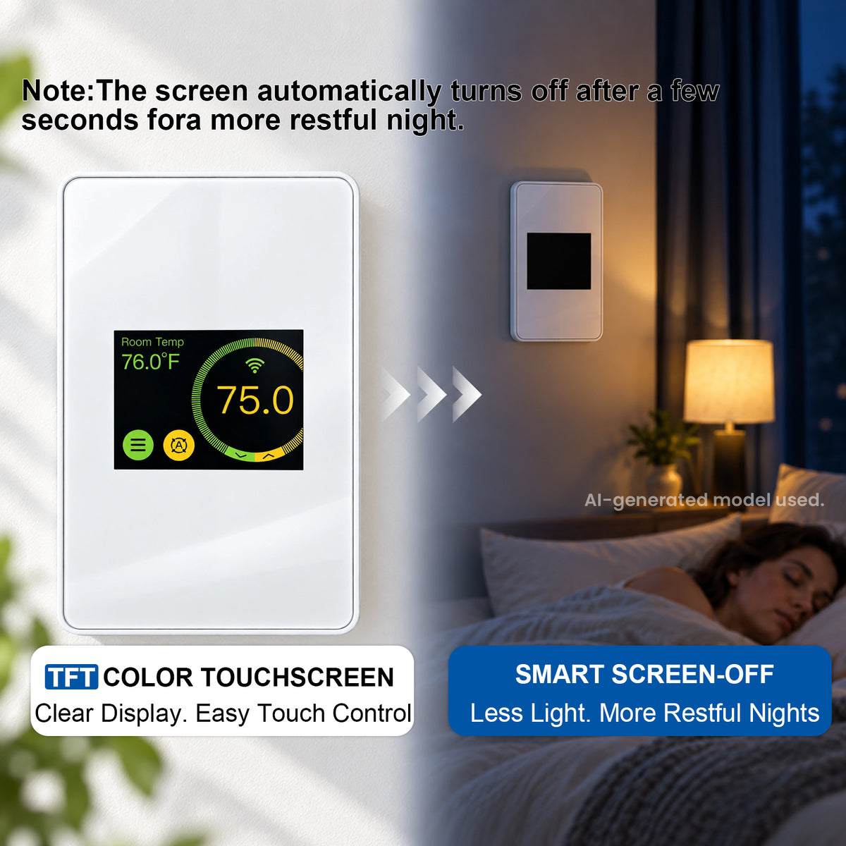 MAXKOSKO WiFi Smart Floor Heating Thermostat, 16A Programmable Touchscreen for 120V/240V
