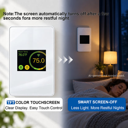 MAXKOSKO WiFi Smart Floor Heating Thermostat, 16A Programmable Touchscreen for 120V/240V