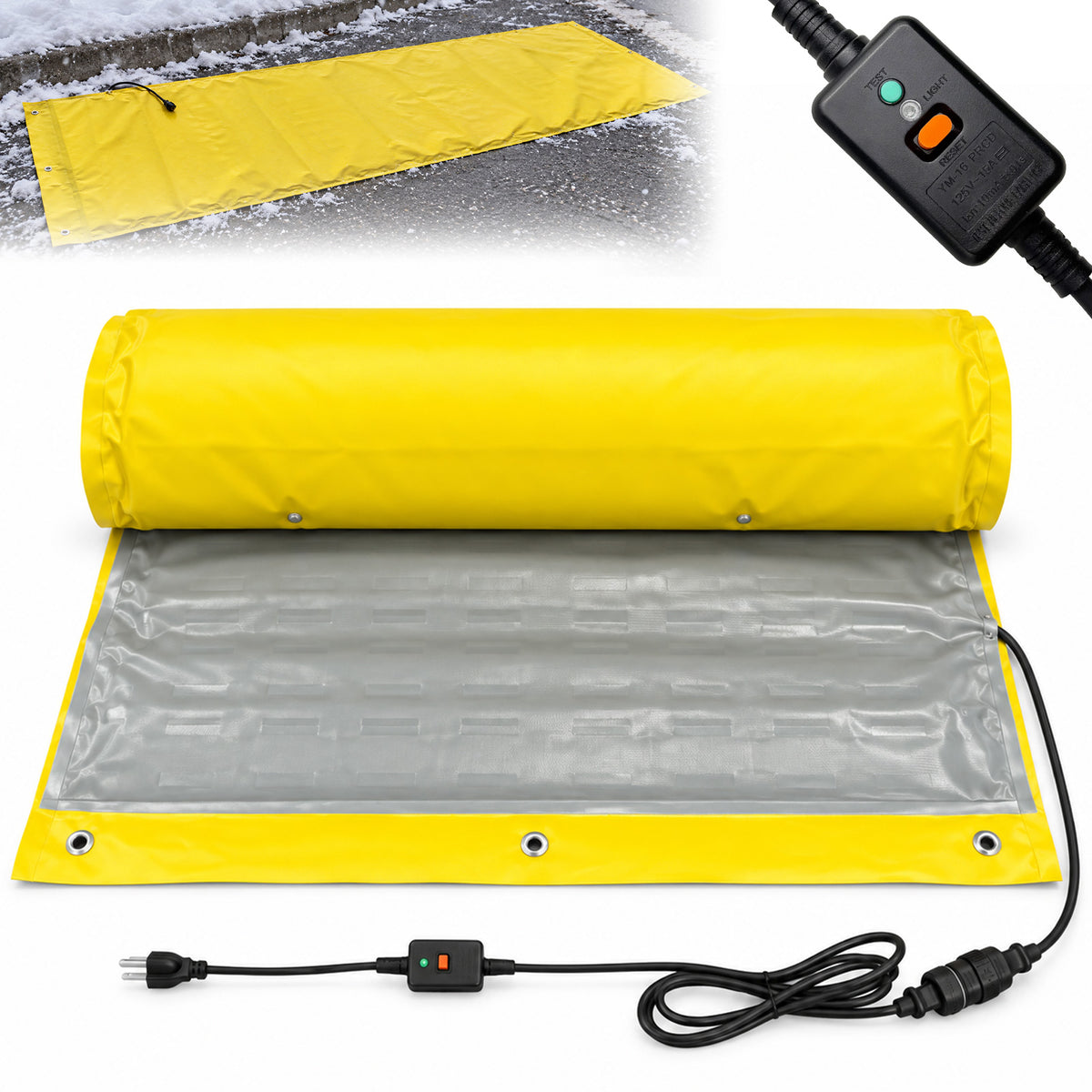 MAXKOSKO 120V High Watt Density Ground Thawing Blanket for Frozen Soil & Concrete Curing