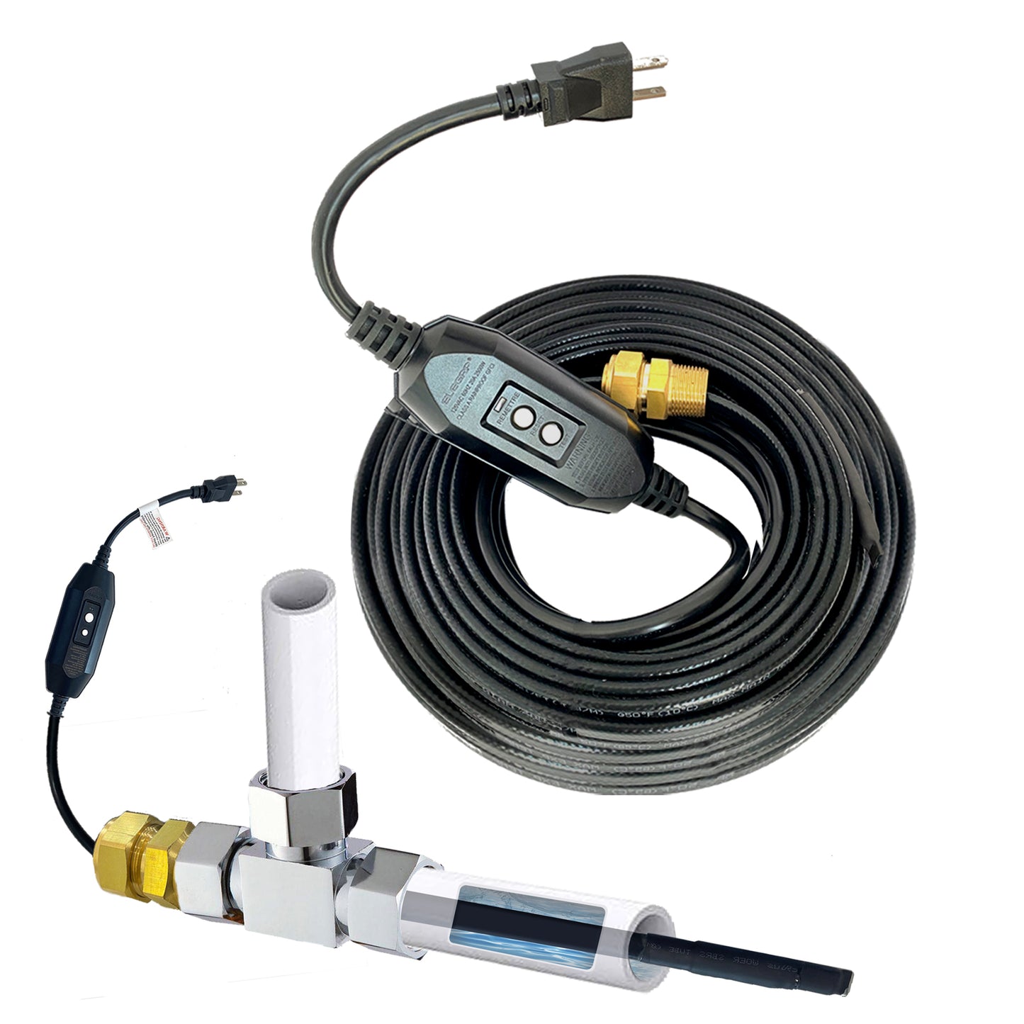 MAXKOSKO In Pipe Heating Cable, Internal Self-regulating Heat Trace Cable for Safe Drinking Water, 3W/ft @10℃/50℉