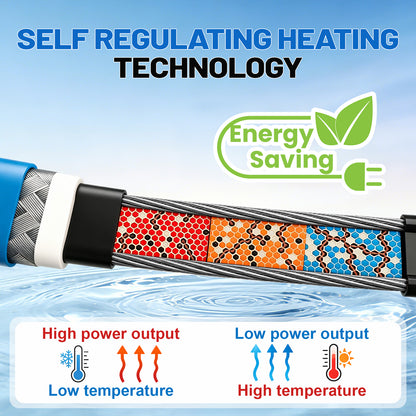 MAXKOSKO 120V Self-Regulating Pipe Heating Cable, Cut-to-Length Heat Tape for Outdoor Water Pipe Freeze Protection
