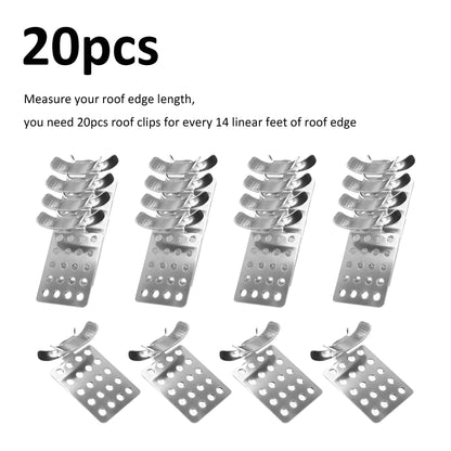 MAXKOSKO Roof Clips , for Secure Roof De-Icing Heating Cables, Non-Corrosive Aluminum, Pack of 20/40/60