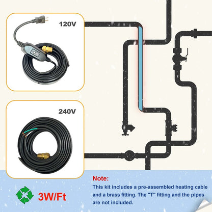 100 ft. Heat Tape For Pipes With Thermostat