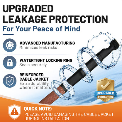 MAXKOSKO 120V In-Pipe Heating Cable for Water, Sewer & Drain Pipes, CSA Certified Self-Regulating Heat Trace with GFCI