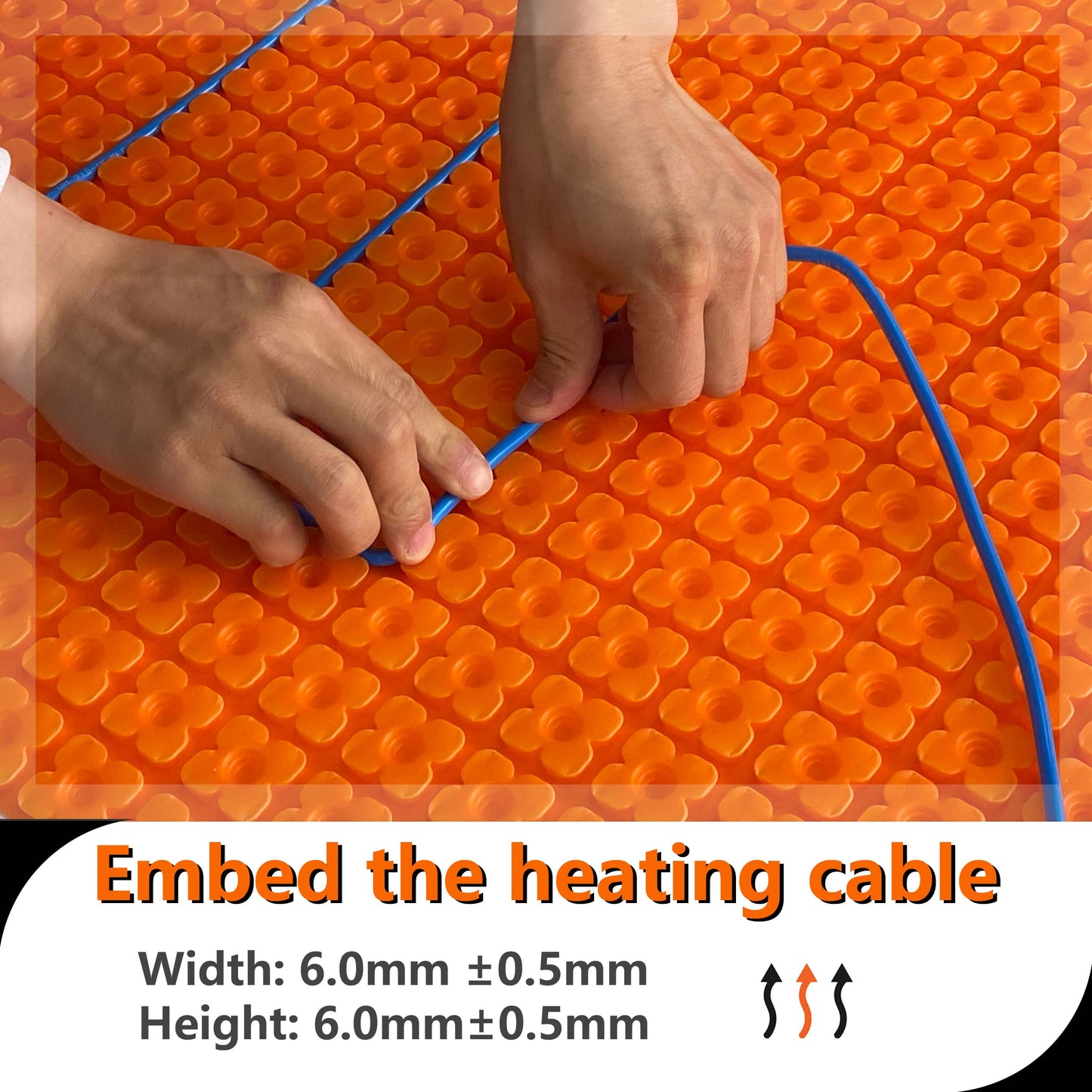 MAXKOSKO Uncoupling Membrane for Underfloor Heating Cable Installation, Waterproofing Underlayment and Crack Prevention