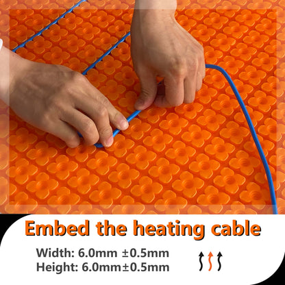 MAXKOSKO Uncoupling Membrane for Underfloor Heating Cable Installation, Waterproofing Underlayment and Crack Prevention